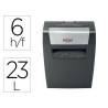 DESTRUCTORA DE DOCUMENTOS REXEL MOMENTUM X406 P4 CAPACIDAD DE CORTE 6 HOJAS DESTRUYE GRAPAS Y CLIPS