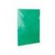 Carpeta dossier uñero plastico q-connect din a4 120 micras verde caja de 100 unidades