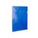 Carpeta dossier uñero plastico q-connect din a4 120 micras azul caja de 100 unidades