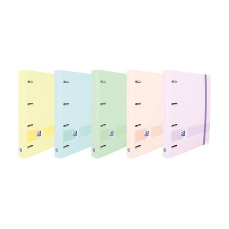 CARPETA CON RECAMBIO OXFORD EUROPEANBINDER LIVE & GO DIN A5+ 4 ANILLAS 35 MM RECAMBIO 100 HOJAS CUADRO 5 MM COLORES