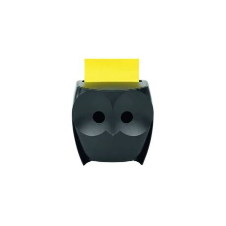 SOPORTE BLOC DE NOTAS ADHESIVAS QUITA Y PON POST-IT BUHO CON 2 BLOC Z-NOTE AMARILLO 76X76 MM