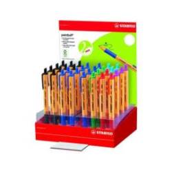 BOLIGRAFO STABILO POINTBALL RETRACTIL TINTA ACEITE TRAZO 0,5 MM EXPOSITOR DE 32 UNIDADES COLORES SURTIDOS