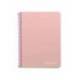 Cuaderno espiral Liderpapel Witty Tamaño cuarto Tapa dura 80 hojas Cuadricula 4 mm 75 g/m2 Con margen color Rosa