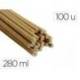 PAJITA BUNZL PAPEL KRAFT MARRON RECICLADO 6X200 MM CAJA DE 100 UNIDADES