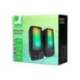 ALTAVOCES Q-CONNECT GAMING BLUETOOTH CON ILUMINACIÓN RGB POTENCIA MAXIMA 2X3W CONTROL DE VOLUMEN COLOR NEGRO