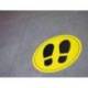 CIRCULO DE SEÑALIZACION ADHESIVO APLI PARA SUELO PVC 100 MC PIES COLOR AMARILLO/NEGRO DIAMETRO 30 CM