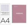 CUADERNO ESPIRAL MIQUELRIUS NOTEBOOK EMOTIONS ROSE DUST TAPA FORRADA DIN A4 MICROPERFORADO 80 HOJAS 90