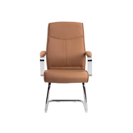 SILLA Q-CONNECT ESCRITORIO MOD ENA SIMIL PIEL BASE METALICA ALT MAX 1050 ANC 630 PROF 650 COLOR CREMA