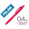 Bolígrafo retráctil milán P1 de color rojo 1 mm