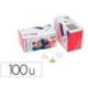 CHINCHETA LISMANIA OFFICE COLOR BLANCO CAJA DE 100 UNIDADES