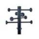 PERCHERO METALICO MAUL GRANDO 8 COLGADORES Y PARAGUERO COLOR NEGRO 375X1750X365 MM