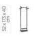 PERCHERO METALICO MAUL SALSA 8 COLGADORES COLOR NEGRO 520X1730X400 MM