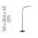 LAMPARA DE PIE MAUL LED PIRRO ALUMINIO COLOR NEGRO 1250X265X430 MM