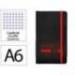 CUADERNO CON GOMILLA ANTARTIK NOTES TAPA BLANDA A6 CUADRICULA NEGRO Y ROJO 100 HOJAS 80 GR FSC