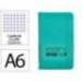CUADERNO CON GOMILLA ANTARTIK NOTES TAPA DURA A6 HOJAS CUADRICULA TURQUESA 100 HOJAS 80 GR FSC