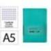 CUADERNO CON GOMILLA ANTARTIK NOTES TAPA DURA A5 HOJAS CUADRICULA TURQUESA 100 HOJAS 80 GR FSC
