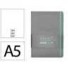 CUADERNO CON GOMILLA ANTARTIK NOTES TAPA DURA A5 HOJAS LISAS GRIS Y TURQUESA 100 HOJAS 80 GR FSC