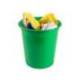 PAPELERA PLASTICO Q-CONNECT VERDE OPACO 13 LITROS
