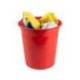PAPELERA PLASTICO Q-CONNECT ROJO OPACO 13 LITROS