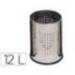 Papelera metalica cromada de 12 L