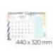CALENDARIO ESPIRAL PARED LIDERPAPEL JOVEN 2025 NUMEROS GRANDES 44X32 CM PAPEL 128 GR CON PEGATINAS