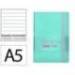 CUADERNO CON GOMILLA ANTARTIK NOTES TAPA BLANDA A5 HOJAS RAYAS ROSA Y TURQUESA 80 HOJAS 80 GR FSC