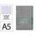 CUADERNO CON GOMILLA ANTARTIK NOTES TAPA BLANDA A5 HOJAS CUADRICULA GRIS Y TURQUESA 80 HOJAS 80 GR FSC