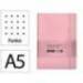 CUADERNO CON GOMILLA ANTARTIK NOTES TAPA BLANDA A5 HOJAS PUNTOS ROSA PASTEL 80 HOJAS 80 GR FSC