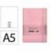 CUADERNO CON GOMILLA ANTARTIK NOTES TAPA BLANDA A5 HOJAS LISAS ROSA PASTEL 80 HOJAS 80 GR FSC