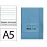 CUADERNO CON GOMILLA ANTARTIK NOTES TAPA BLANDA A5 HOJAS RAYAS AZUL CLARO 80 HOJAS 80 GR FSC