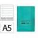 CUADERNO CON GOMILLA ANTARTIK NOTES TAPA BLANDA A5 HOJAS RAYAS TURQUESA 80 HOJAS 80 GR FSC