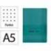 CUADERNO CON GOMILLA ANTARTIK NOTES TAPA BLANDA A5 HOJAS PUNTOS VERDE AGUAMARINA 80 HOJAS 80 GR FSC