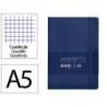 CUADERNO CON GOMILLA ANTARTIK NOTES TAPA BLANDA A5 HOJAS CUADRICULA AZUL MARINO 80 HOJAS 80 GR FSC