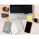 CUADERNO CON GOMILLA ANTARTIK NOTES TAPA DURA DIN A6 HOJAS RAYAS GRIS Y TURQUESA 100 HOJAS 80 GR FSC