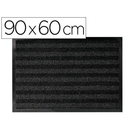 ALFOMBRA PARA SUELO Q-CONNECT PREMIUM PARA INTERIORES ANTIDESLIZANTE FIBRA POLIPROPILENO Y FIELTRO GRIS 90X60 CM