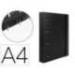 CARPETA 4 ANILLAS 25 MM LIDERPAPEL DIN A4 COLOR NEGRO POLIPROPILENO
