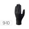 Guantes deltaplus de nitrilo desechable negro caja de 100 unidades talla 9-10