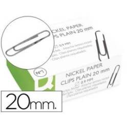 Clips niquelados Nº1 marca Q-Connect 20 mm