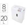 Destructora de Documentos HSM Shredstar X10 Corte en partículas 8 Hojas 20L Nivel seguridad P-4 en Blanco