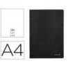 Libreta liderpapel tapa negra a4 80 hojas 60g/m2 liso sin margen