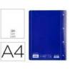 Cuaderno espiral liderpapel a4 micro serie azul tapa blanda 80h 75 gr liso con margen 4 taladros color azul