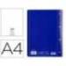 Cuaderno espiral liderpapel a4 micro serie azul tapa blanda 80h 75 gr liso con margen 4 taladros color azul