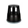 Taburete q-connect ruedas retractiles tres ruedas dos niveles negro