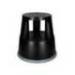 Taburete q-connect ruedas retractiles tres ruedas dos niveles negro