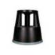 Taburete q-connect ruedas retractiles tres ruedas dos niveles negro