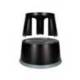 Taburete q-connect ruedas retractiles tres ruedas dos niveles negro