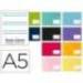 Libreta escolar Liderpapel A5 horizontal 32 hojas colores surtidos