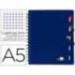 Cuaderno espiral liderpapel a5 micro executive tapa plastico 100h 80 gr cuadro 5mm 5 se paradores con gomilla azul