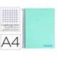 Bloc Liderpapel Din A4 micro wonder cuadrícula 5mm 5 bandas 4 taladros tapa polipropileno 90 gr color verde