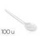 CUCHARILLA DE PLASTICO BLANCO REUTILIZABLE PAQUETE DE 100 UNIDADES